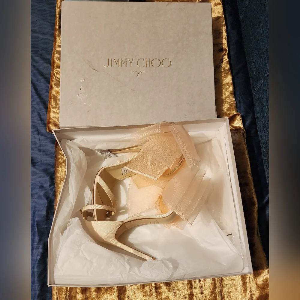 Jimmy Choo Aveline limited Edition Blush heel FULL INCLUSION - Picture 7 of 16
